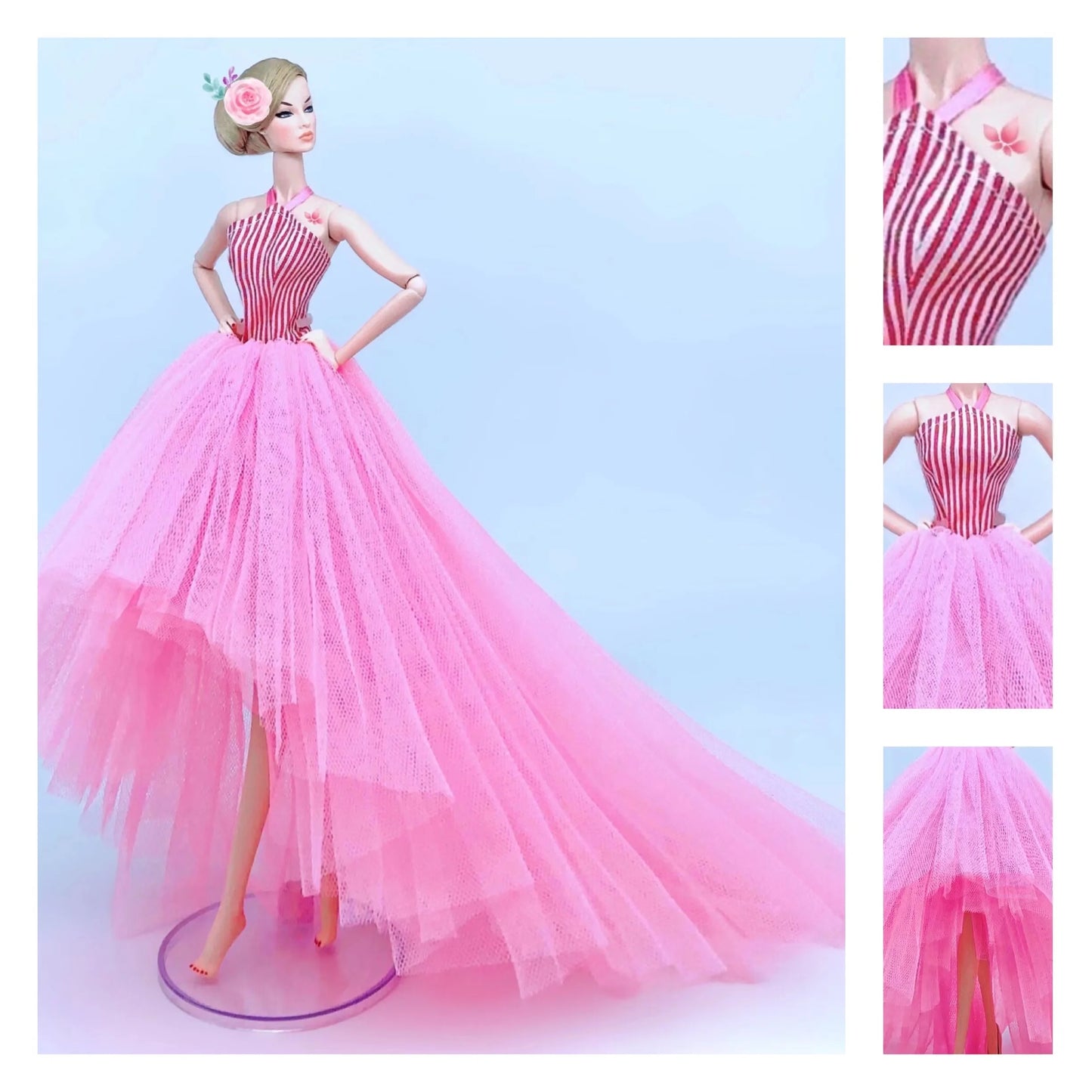 Genuine Barbie Doll Clothes Accessories — 30cm Princess, Wedding & Evening Dresses Lot with Gowns and Skirts