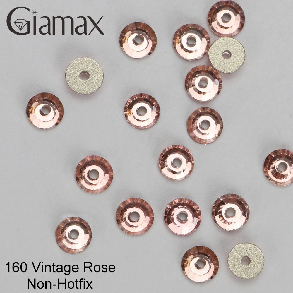 Giamax Purple Velvet Topaz Crystal Rhinestones - Flatback AB Sewing Stones for Garments, Clothes & Bags