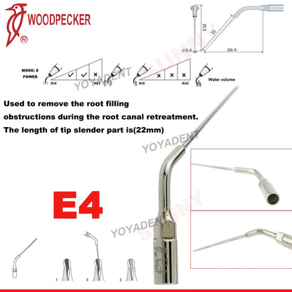 Woodpecker Dental Scaler Tips – Ultrasonic Tooth Cleaning, Endo & Perio Scaling Tips, Fit EMS UDS Scaler Handpiece