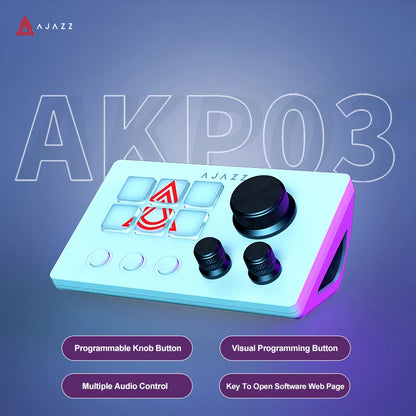 AJAZZ AKP153E 15-Key Programmable Macro Keyboard – Multifunction Desktop Control Panel Mini Console for Custom Shortcuts