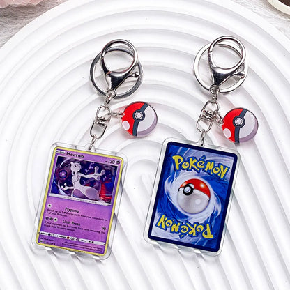 Pokemon Acrylic Keychain Charms - Pikachu Bulbasaur Jigglypuff Bag Pendant Backpack Accessories Gift