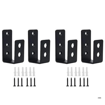 Door Security Barricade Brackets - U-Shaped Locking Clamps for Home Barn Shed Garage Gate Safety Support