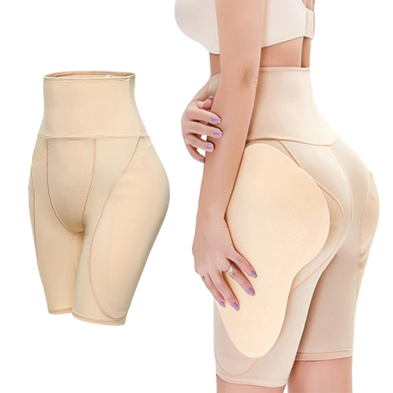 Women’s Buttock Enhancing Shapewear – Push-Up Padding Panties with Waist Trainer & Hip/Thigh Contouring Shorts