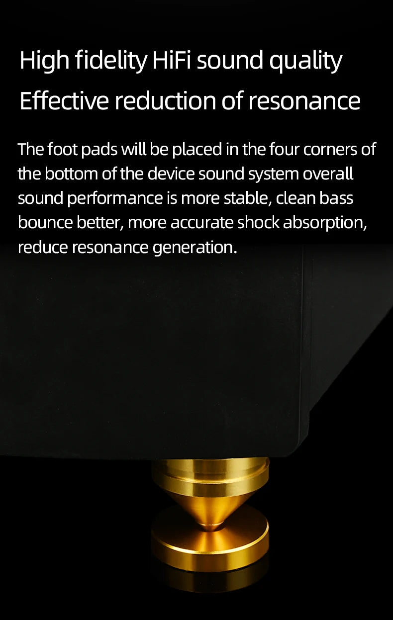 ERUMPENT 4PCS HiFi Speaker Stand Spikes – Shock-Absorbing Pads for Amplifiers, Audio Equipment & CD Players