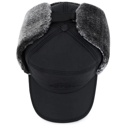 Thick Winter Warm Hat for Men and Women - Faux Fur Bomber Hat with Ear Flaps - Soft Thermal Cap for Outdoor Fishing and Skiing