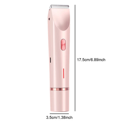 Women’s 2-in-1 Electric Razor – Dual-Head Painless Wet & Dry Bikini Trimmer with Detachable Head Shaver
