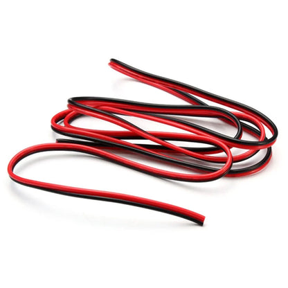 20m 2PIN Electrical Wire – Tinned Copper PVC Insulated Red & Black Cable, 22AWG for Single Color LED Strip Light Extension