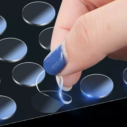 100Pcs Round Double-Sided Acrylic Adhesive Tape Dots - Strong Sticky Fasteners for DIY Crafts, Scrapbooking & Mounting