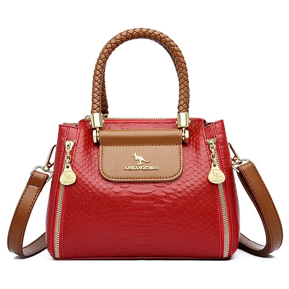 Women’s Designer Soft Leather Crossbody Bag – High-Quality Fashion Shoulder Messenger Purse for Ladies