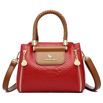 Women’s Designer Soft Leather Crossbody Bag – High-Quality Fashion Shoulder Messenger Purse for Ladies