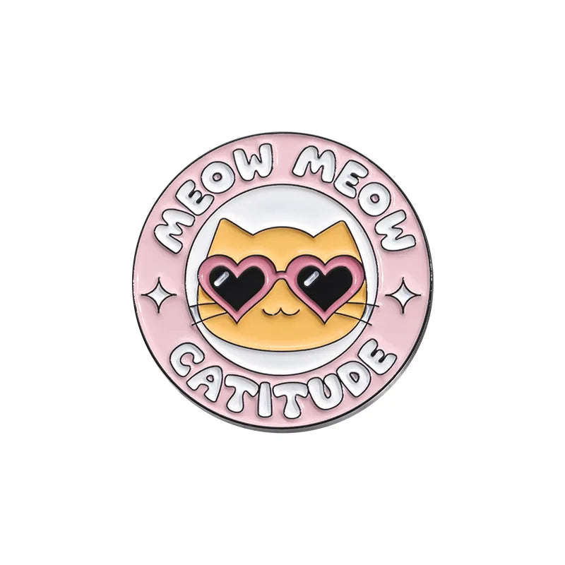 Anti-Depressant Cats Enamel Pin – Cute Cat Jar Brooch Badge for Mental Health Awareness, Cat Lovers & Gift Jewelry