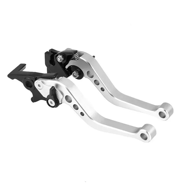 Universal Alloy Motorcycle Brake & Clutch Lever Handles — CNC Modified Pair for Motorbike Adjustment