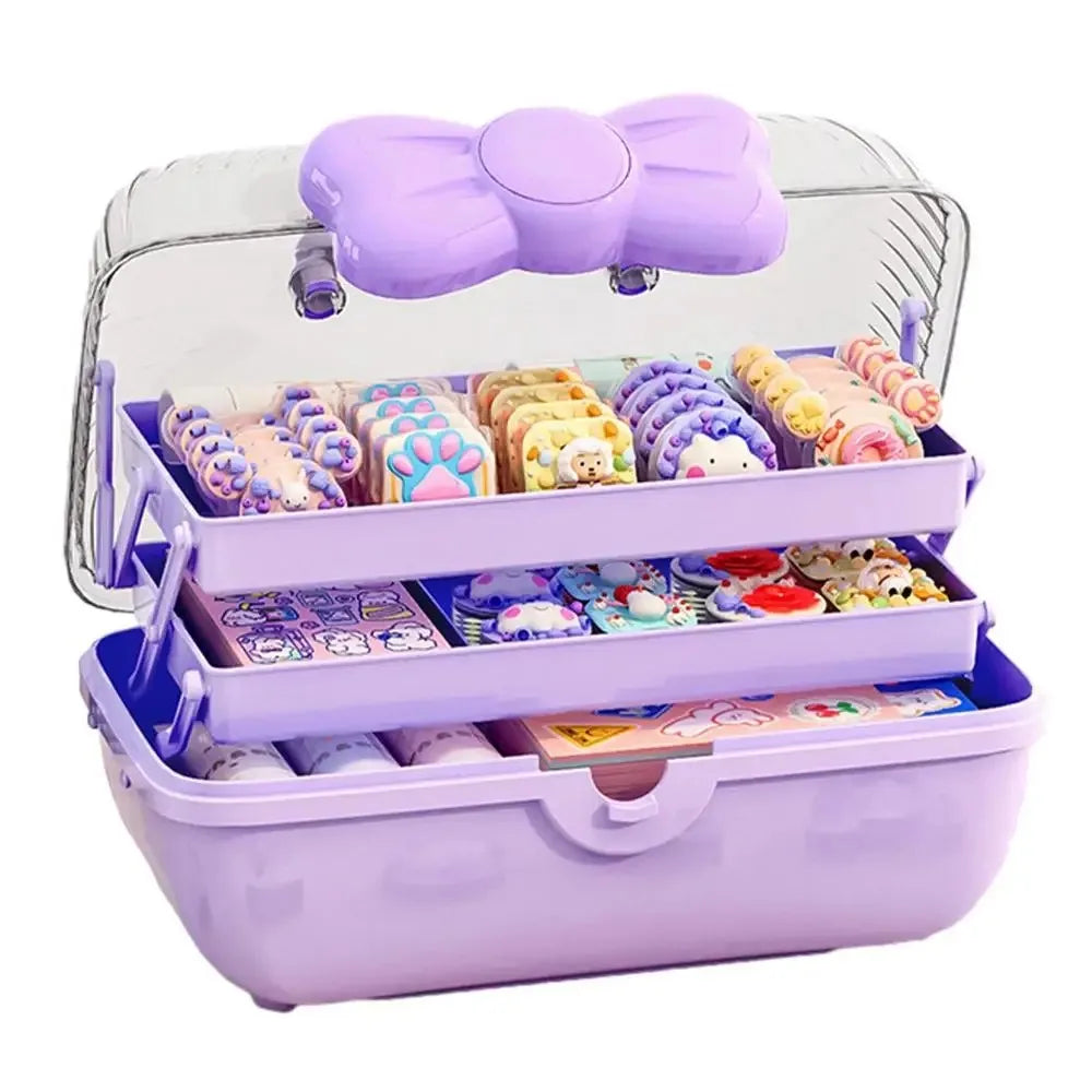 Multi-Layer Hairpin & Jewelry Storage Box — Cute Organizer for Girls’ Hair Accessories and Toys