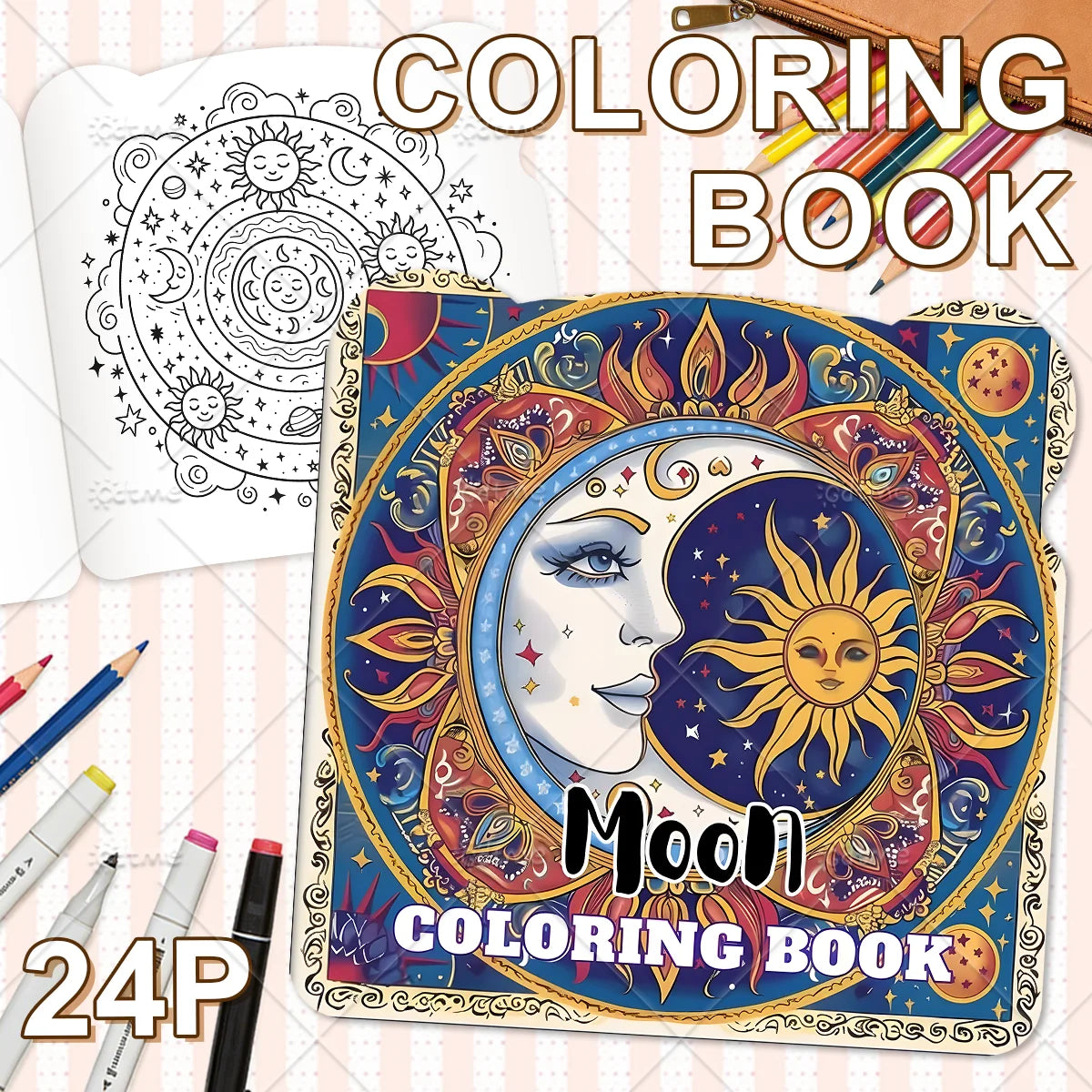 MOMN Cozy Spaces Coloring Book - Cute Adult Relaxation Coloring Pages with Daily Activities and Creative Patterns