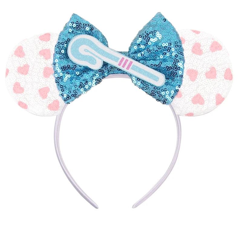 Disney Cartoon Mouse Ears Headband - Sequin Bow Hair Accessory for Girls, Birthday Parties & Cosplay