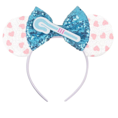 Disney Cartoon Mouse Ears Headband - Sequin Bow Hair Accessory for Girls, Birthday Parties & Cosplay