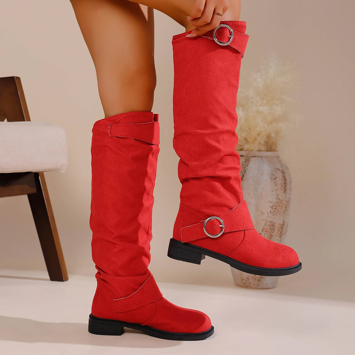 2025 Women’s Retro Minimalist Boots – Fashionable & Comfortable Autumn Winter Footwear