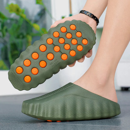 Men’s & Women’s EVA Toe Massage Slippers - Lightweight Casual Beach Shoes for Outdoor Summer Comfort