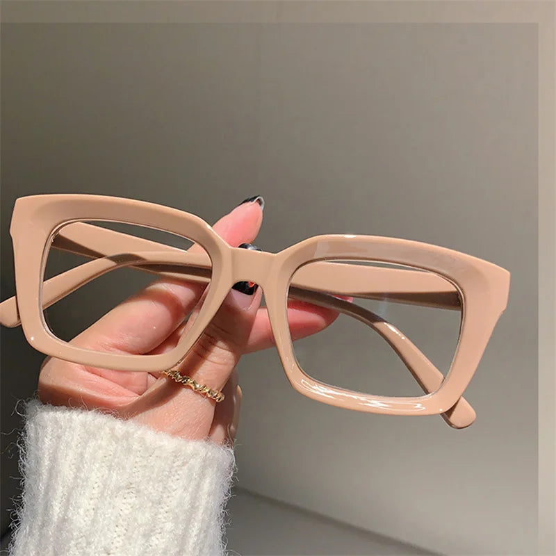 KAMMPT Fashion Square Glasses for Women & Men – Classic Blue Light Blocking Eyewear, Stylish Daily Designer Glasses