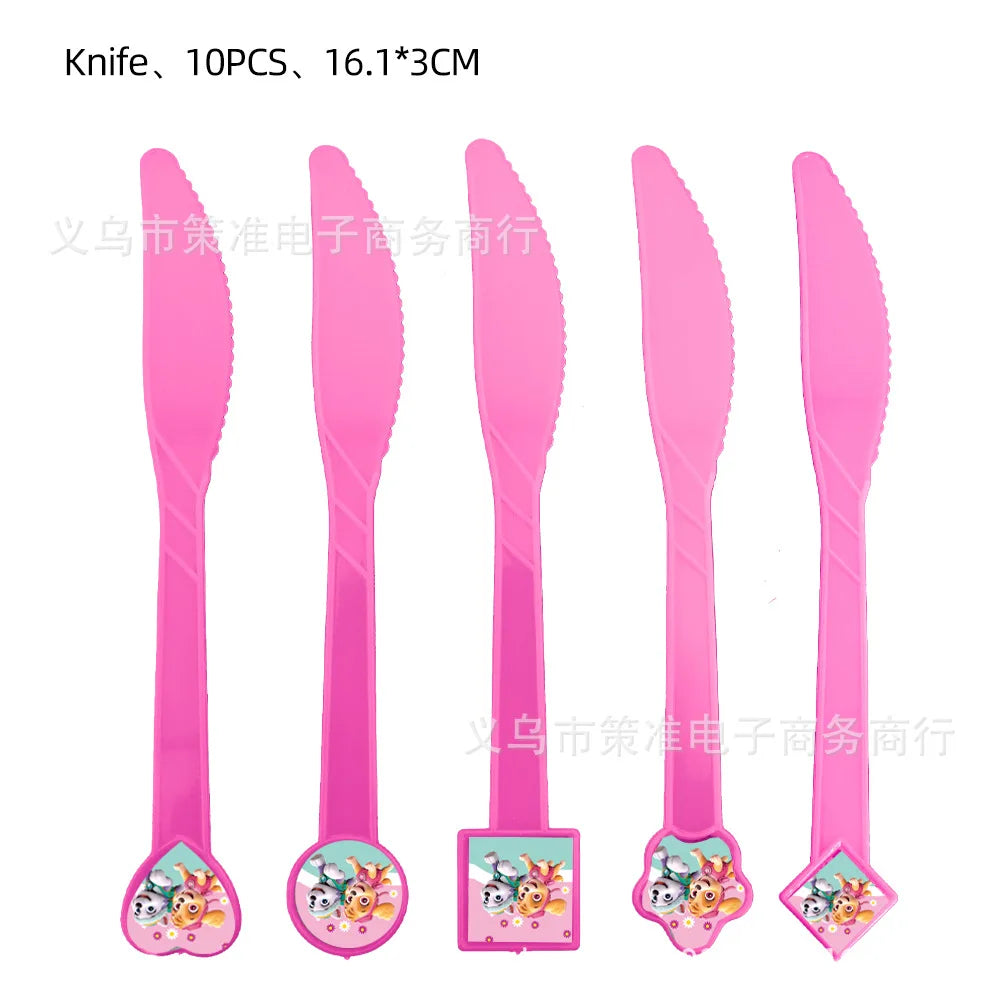 PAW Patrol Skye Pink Birthday Party Decorations Set – Foil Balloon Backdrop, Disposable Tableware & Baby Shower Supplies for Girls Kids Gifts