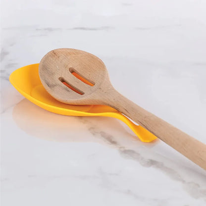 Silicone Spoon Rest and Spatula Holder - Heat-Resistant Kitchen Utensil Placemat Tray