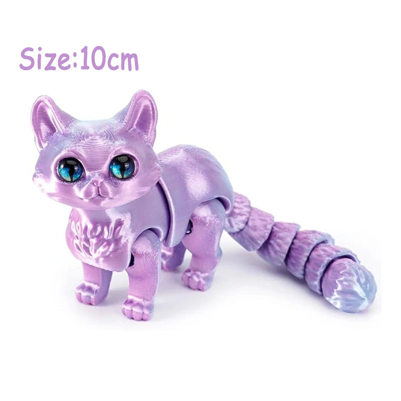 3D Printed Multi-Joint Dinosaur & Snake Fidget Toy – Movable Stress Relief Toy for Adults, Kids, Autism, and Desktop Decor