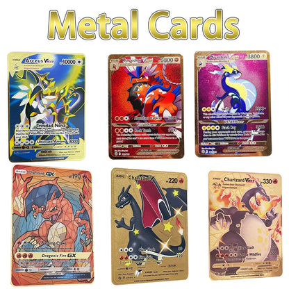2025 Metal Pokémon Card - Arceus Charizard Mewtwo VMAX GX EX Gold Anime Collectible Card
