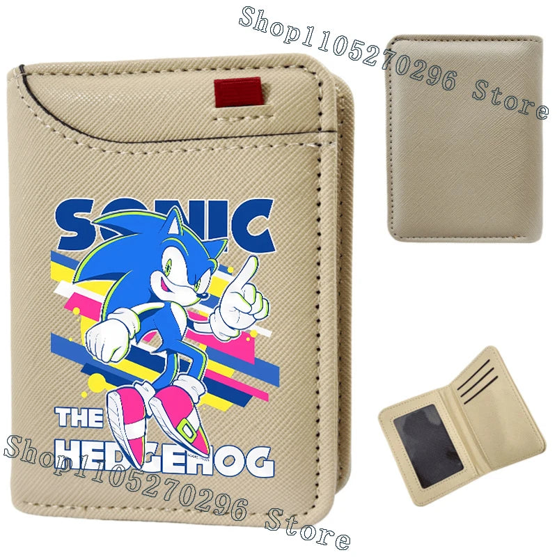 Sonic & Shadow Cartoon Wallet – Anime Multi-Card Vertical Holder, Portable Slim Card Pack, 2026 New Fashion Gift Wallet