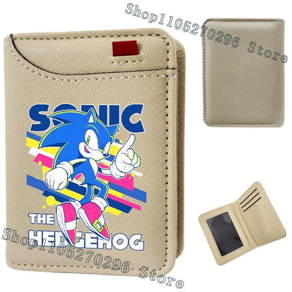 Sonic & Shadow Cartoon Wallet – Anime Multi-Card Vertical Holder, Portable Slim Card Pack, 2026 New Fashion Gift Wallet