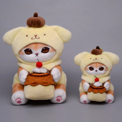 12/20cm Kawaii Shark Cat Plush Toy — Sanrio Co-Branded Ugly Fish Kuromi, Melody & Cinnamoroll Keychain Gift for Kids