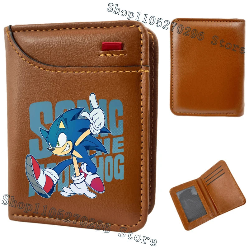 Sonic & Shadow Cartoon Wallet – Anime Multi-Card Vertical Holder, Portable Slim Card Pack, 2026 New Fashion Gift Wallet