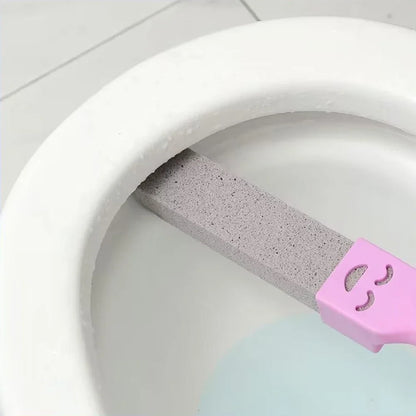 Natural Pumice Stone Toilet Cleaning Brush - Tough Stain and Dirt Remover with Easy-Hang Design for Bathroom Cleaning