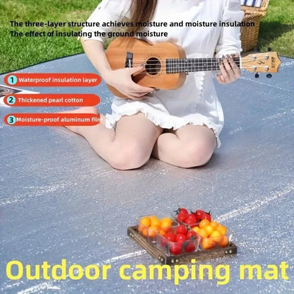 Camping Foam Mat – Aluminum Foil Insulation Sleeping Pad, Thermal Outdoor Tent Footprint for Heat Reflection