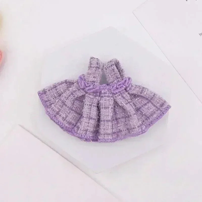 17cm Labubu Doll Clothes Set – Kpop EXO Labubu Idol V1 V2 Skirt & Sweater Outfit, Clothing Gift