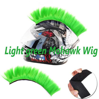 Creative Motorcycle Helmet Mohawk Wig – Electric Helmet Decoration Cosplay Accessories for Motorbike