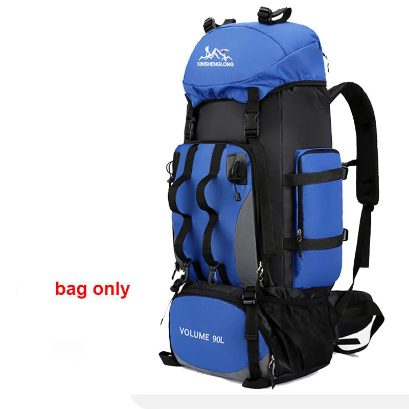 90L Waterproof Hiking Backpack – Large Capacity Trekking Rucksack for Camping, Travel & Outdoor Sports Equipment for Men