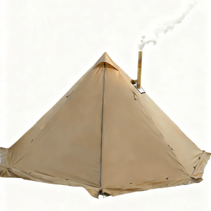 4-Season Hot Tent with Stove Jack - Waterproof Teepee Camping Tent for 2–4 People, Winter Bushcraft & Hiking