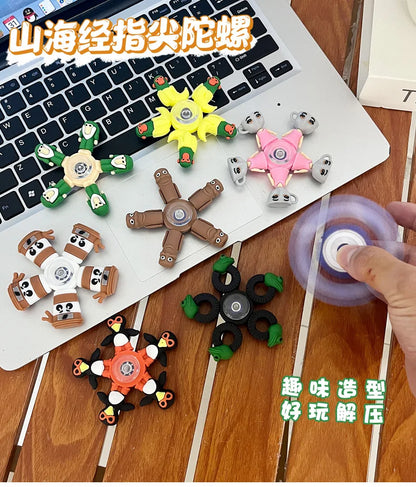 Italian Brainrot Tung Fidget Spinner — Deformed Chain Anti-Stress Hand Spinner Sensory Gyro Toy for Adults
