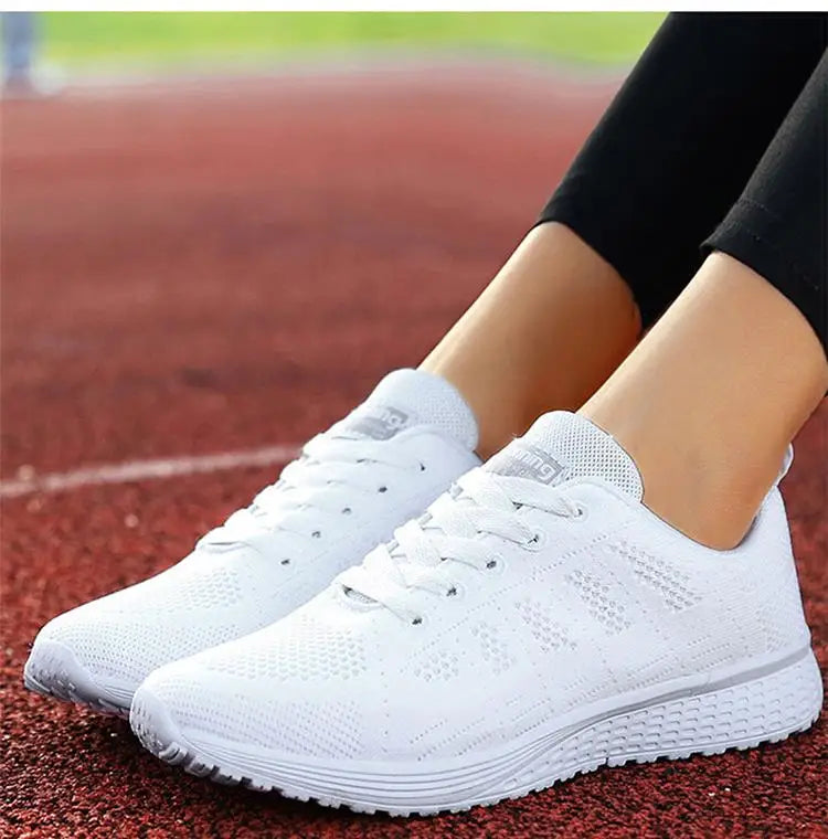 New Women's Lace-Up Flats – Casual Sneakers, Soft & Comfortable, Plus Size Available