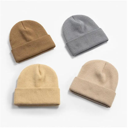 Winter Knit Beanie Hat - Warm Stretch Skull Cap for Boys Girls Adults in Black White Blue Pink & More Colors