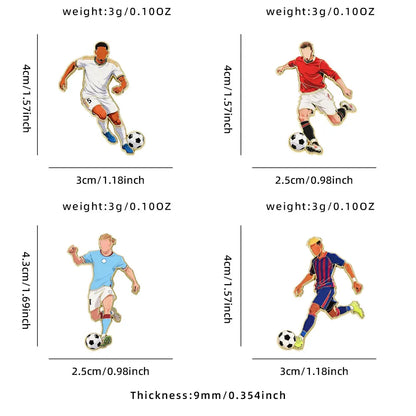 Sports Player Enamel Brooch Pins - Basketball & Football Star Lapel Pins for Clothing and Backpacks