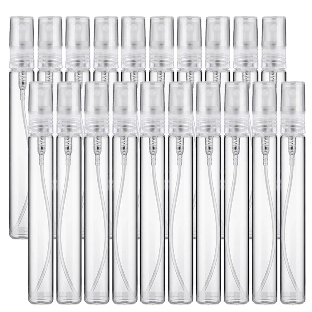 8/16PCS Portable Glass Perfume Bottles — Refillable Spray Atomizer Travel Bottles for Women