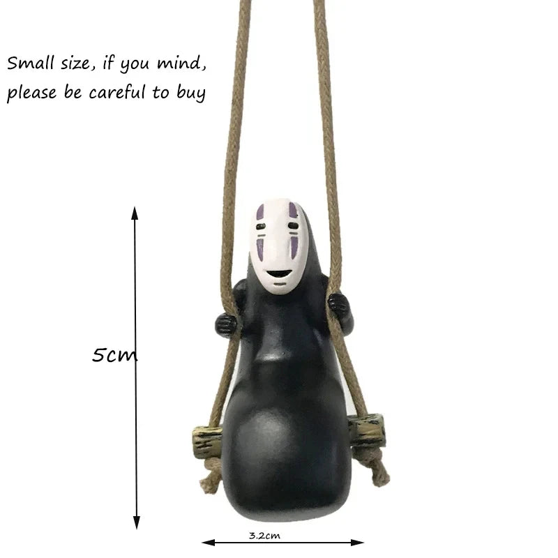 Cute Anime Car Ornaments: Faceless Male Car Pendant for Rearview Mirror - Birthday Gift Auto Decoration Accessories
