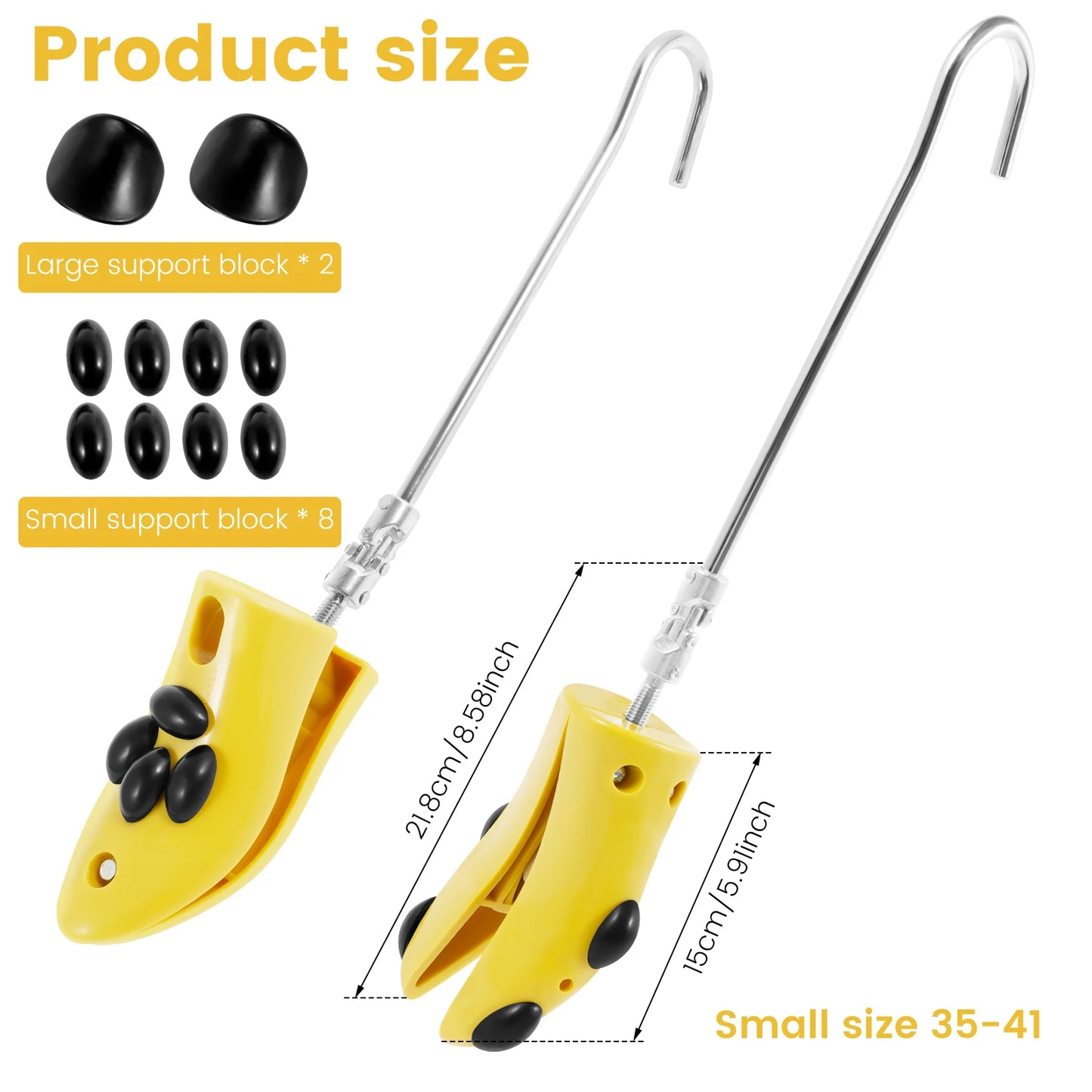 1/2 PCS Universal Adjustable Shoe Stretcher – Boot & Sneaker Widener with Steel Shaft for Men and Women
