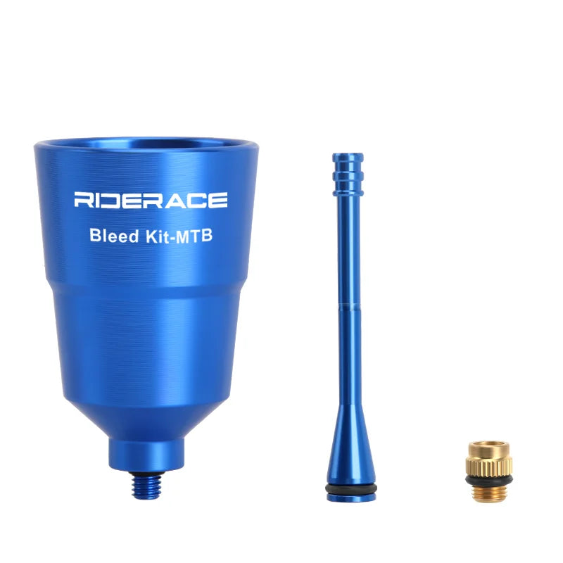 RIDERACE Bicycle Hydraulic Brake Bleed Kit – Oil Funnel & Adapter for Shimano MTB & Road Disc Brakes