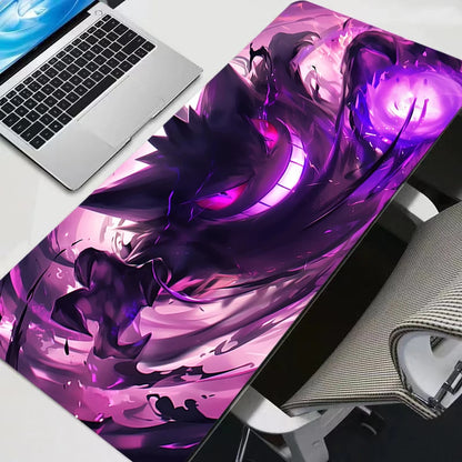 Gengar Pokémon Gaming Mouse Pad - Non-Slip Rubber Esports Desk Mat with Stitched Edges for Keyboard and Mouse