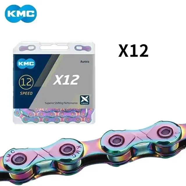 KMC X8 X9 X10 X11 X12 Bicycle Chain – 8v, 9v, 10v, 11v, 12v, 118L/126L, Road/MTB Chain with Quick-Link for SHIMANO SRAM Crankset