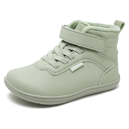HOBIBEAR Kids Winter Shoes – Wide Toe Box Faux Fur Lined Ankle Sneakers for Boys & Girls