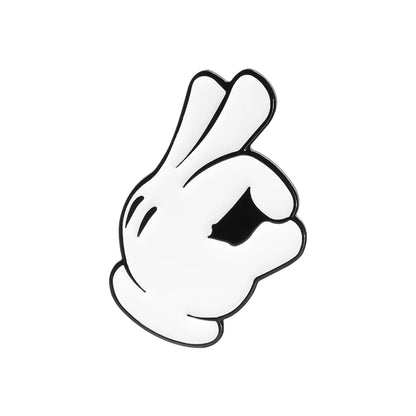 Love You Hand Gesture Enamel Pin – Cartoon Metal Brooch for Backpacks, Lapels & Gifts