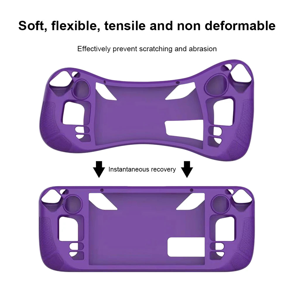 Silicone Console Protector for Steam Deck – Anti-Slip Soft Shell Case with Bracket Replacement Accessories